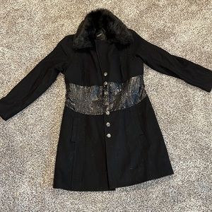 Black faux coat